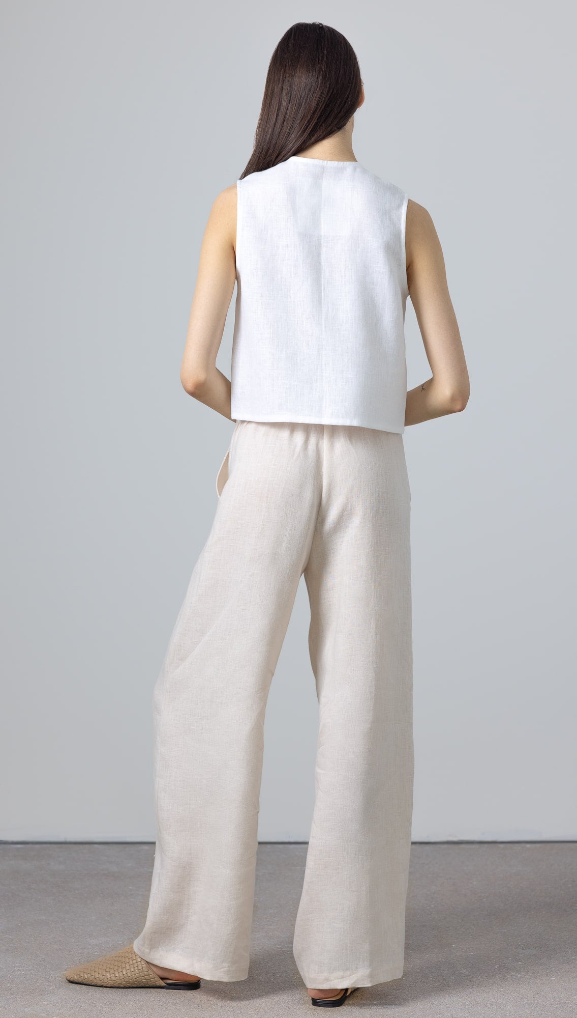 White Pants For Women Linen Rosaire